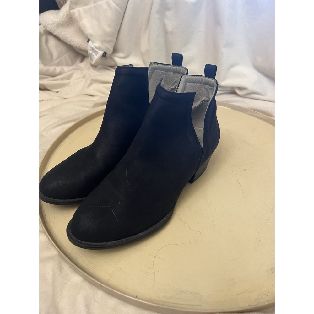 JBU Parker Black Vegan Leather Cutout Ankle Boots Women Size 8M JB17PKR01